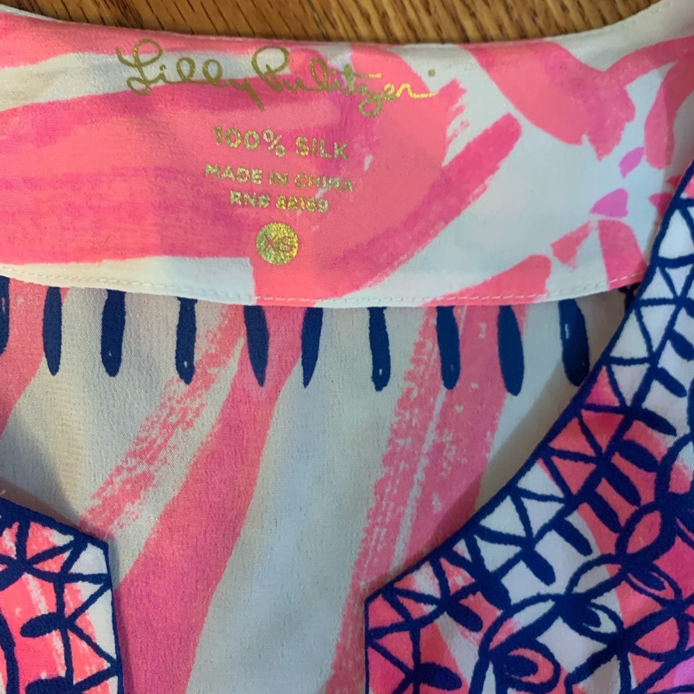 Lilly Pulitzer Amelia 100% Silk  Women's Top - Picture 6 of 15